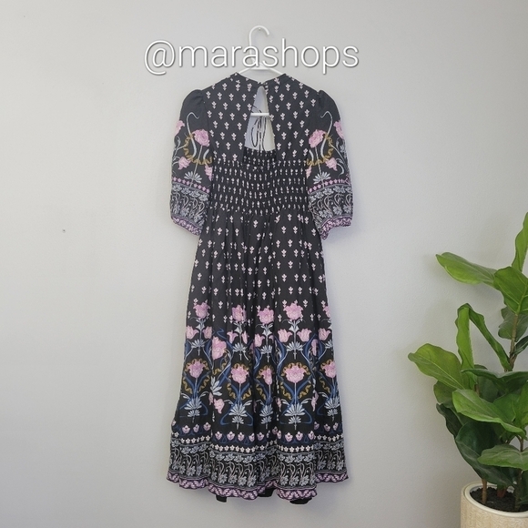 Anthropologie Dasha Smocked Midi Dress - Picture 6 of 6